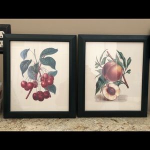 Framed fruit pictures